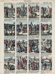 Pellerin-talon Épinal-kuvia - noin 1913 - Klodvig eli frankkien valta Galliassa