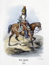 Keisarillinen vartija: Lohikäärme vuonna 1856 - A. Barbierin "" History of the Army" -kirjassa