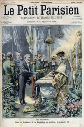 Venäjällä: Presidentti Emile Loubet (1838-1929) vierailu Venäjän keisarin Aleksanteri III:n (1845-1894) haudalle "Le petit Parisien"