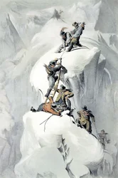 Tapaus ennen Grands Muletsin saavuttamista Chamonix