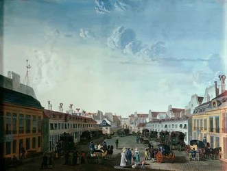 Imperial Stage-bussipalvelun sisäpiha, 1800-luvun alku