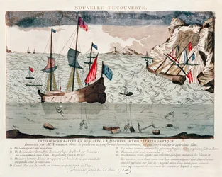 Sieur Freminetin keksintö järjestelmästä, joka kierrättää ilmaa ja antaa sukeltajille mahdollisuuden hengittää veden alla, 1784