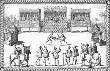 Jarnacin vallankaappaus: Guy Chabot de Jarnacin ja Francois de Vivonne de la Chataignerien kaksintaistelu Saint-Germain-en-Layen tuomioistuimessa