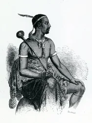 King Moshoeshoe I (n. 1786-1870) 1833 (kaiverrus)