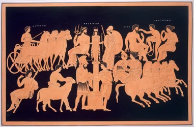 Kuningas Oenomaus, Hippodamia ja Olympian jumalat, julkaistu 1808-10