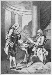 La demission de Turgot 1776 - Ludvig XVI (1754-1793), Ranskan kuningas, ja Anne Robert Jacques Turgot (1727-1781) - Turgot