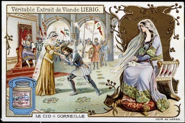 Le Cid de Pierre Corneille (1606 - 1684), kromolitografia Liebig, sd. 1800-luvulla