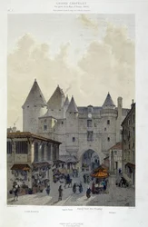 Le grand Chatelet rue St Denisin vieressä vuonna 1800 - "Pariisissa kautta aikojen: temppeli ja rue Royale", 1800-luvun loppu