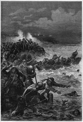 Vallankumouksen ranskalainen kenraali Louis Lazare Hoche (1768-1797) Quiberonin voitetut vendealaiset
