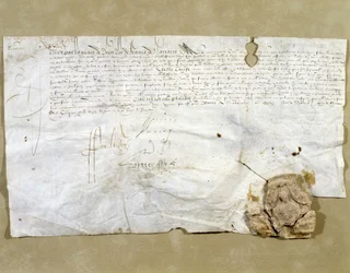 Henri IV:n allekirjoittama kirje, jossa Dinan asetettiin presidentiksi sen jälkeen, kun kaupunki palautettiin hänelle