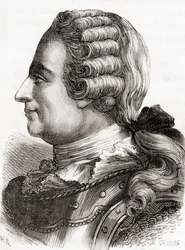 Kenraaliluutnantti Jean-Baptiste Vaquette de Gribeauval, teoksesta Les Merveilles de la Science, julkaistu noin vuonna 1870 (kaiverrus).
