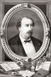 Louis Figuier, ranskalainen tiedemies ja kirjailija, Les Merveilles de la Science, pub.1870