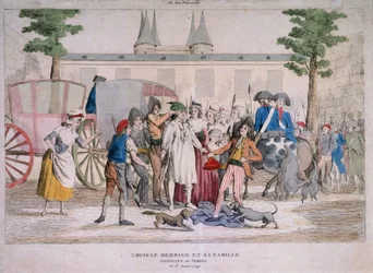 Ludvig XVI perheineen johti temppeliin