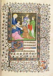 MS.McClean.80.f69r Maagien palvonta, ranskalainen Horae