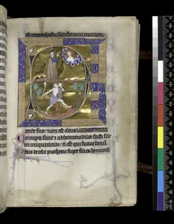 MS 300 f.57r, David rukoilee Jumalaa