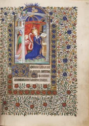 MS Widener 6 f.29r, Annunciation, kirjasta Tuntikirja, Pariisin käyttö
