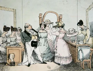 "Madam on vaimoni eikä tyttäreni", kaiverrus Bernard, n. 1820-30 (väri litho)