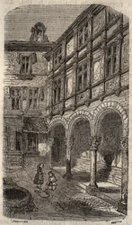 Talon sanotaan olevan Agnes Sorel tai Hotel Euverte-Hatte (1524) Orleansissa - kaiverrus Victor Duruyn (1811-1894) "Histoire de France" -kirjoitukseen - 1882