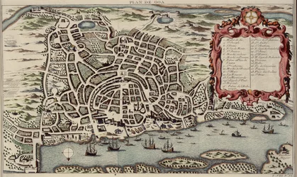 Goan kartta, Histoire generale des voyages, 1750 (värikaiverrus)