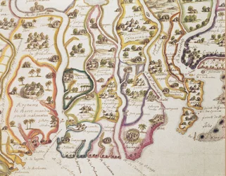 Afrikan rannikon ja Gambiajoen kartta, 1622