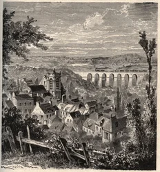 Meudon - Hauts-de-Seinen departementti - kaiverrus "" PATRIE" - KUVAUS PECTURESSE DE LA FRANCE FI LUCIEN HUARDIN 6 VOLUUT - 1800-luvun loppu
