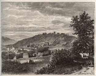 Montmedy - Meuse, Lorrinen alueella - kaiverrus V.A. Malt-Brownin kirjaan "La France illustrée: maantiede, historia, tilastohallinto". 1884