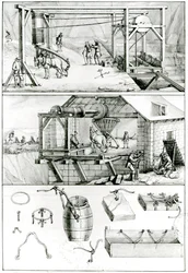 Ms 1064 fol.8 A Slate Quarry, Descriptions des Arts et Metiers