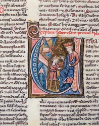 Ms 1185 Profeetta Nehemia, pienoiskuva latinalaisesta Raamatusta