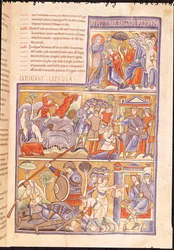 Ms 1 f.93r The Story of David, Souvignyn Raamatusta