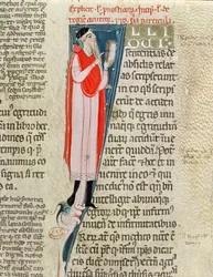 Ms 2046 Lääkäri, joka opettaa, teoksesta Hippokrateen aforismeja (n. 460–377 eKr.) ja Claudius Galenuksen (n. 130–201) kommentit