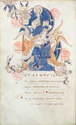 Ms 384 Christ in Glory, sivu Saint-Denis