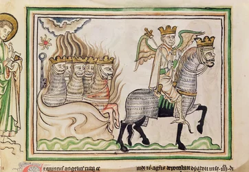Ms 422 f.33v Saatanan tähden putoaminen