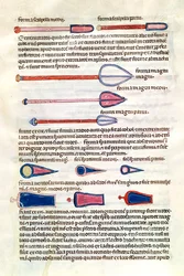 Ms 89 Ter fol.122v Kirurgiset instrumentit Abul Qasim Kalaf ibn al-Abbas al Zahrawin (Albucasis) tutkielmasta
