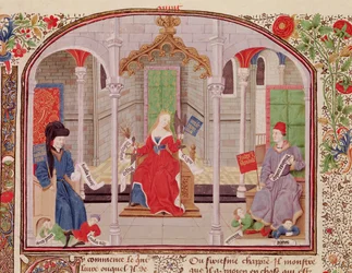 Ms 927 Fol.71v Oikeuden teoria, Aristoteleen (384-322 eKr.) teoksesta Etiikka, politiikka ja taloustiede