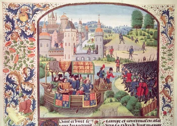 Ms Fr 2644 fol.154v The Tower of London, Froissarts Chronicle