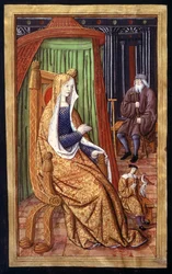 Ms Fr. 874 fol. 8 v A Jalo nainen, Ovidin kirjeistä, 1496-1502