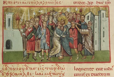 Käsikirjoitus Gr. 54, fol. 99, Juudaksen suudelma