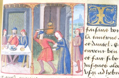 Ms Hunter 252 f.193r Ateria, Les Cent Nouvelles Nouvelles, 1462