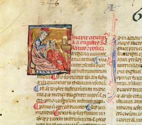 Ms. Lat. 7134, fol. 1: trepanaatio, teoksesta "Chirurgie de Maître Rolandi"