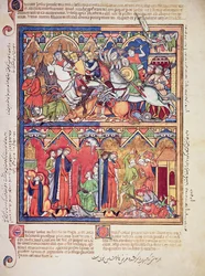 Ms M 638 fol.10r Joshua, Morgan Picture Biblesta, n. 1244-54