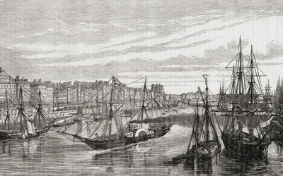 Nantes, Ranska, 1700-luvulla, Louis Blancin (1811-82) "Histoire de la Revolution Francaise" -teoksesta, kaiverrettu Charles Maurand (fl.1863-81) 1847-62