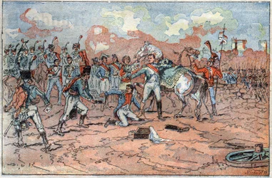 Napoleon I, haavat Regensburgin edessä