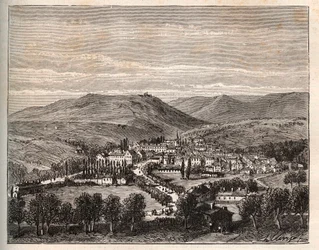 Niederbronn-les-Bains Elsassissa - V.A. Malt-Brownin kaiverrus "La France illustrée: maantiede, historia, tilastohallinto". 1884