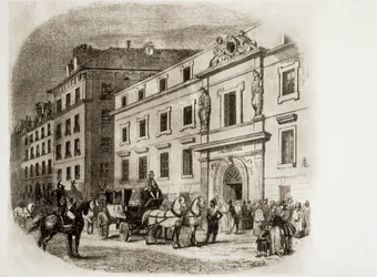 Pariisin konservatorio 1830-luvulla (kaiverrus)