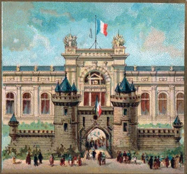 Pariisi. Maailmanlaajuinen näyttely 1889: Sotaministeriön palatsi.