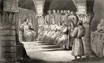 Philippe V (1293-1322) pitkä ja kenraalivaltiot hylkäävät Jeanne II:n väitteet Colartin "Histoire de Francesta", julkaistu noin 1840.