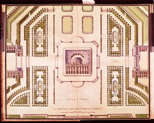 Chateau de Marlyn Grand Terrassen suunnitelma, 1714