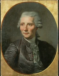Runoilija Pierre Augustin Caron de Beaumarchais Muotokuva Greuzen mukaan ... (maalaus kankaalle)