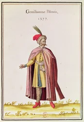 Puolalainen aatelismies, 1577 (värikaiverrus)
