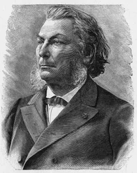 Admiral Mouchezin muotokuva (1821 - 1892) - "" Tiedealbumissa; maineikkaat tutkijat; Suuria löytöjä””” 1896.